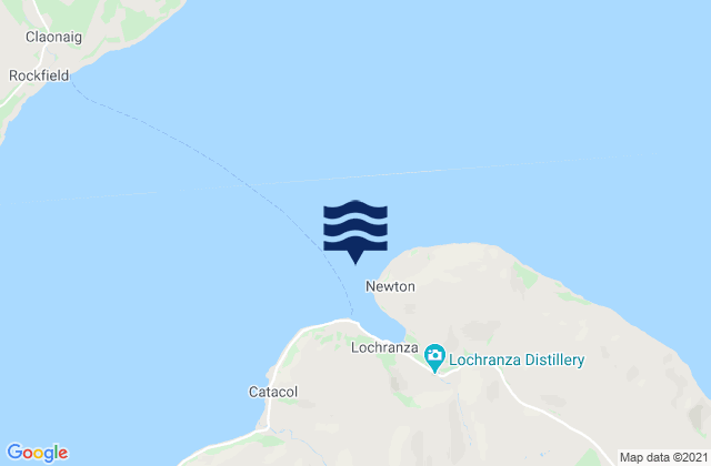 Mapa da tábua de marés em Loch Ranza, United Kingdom