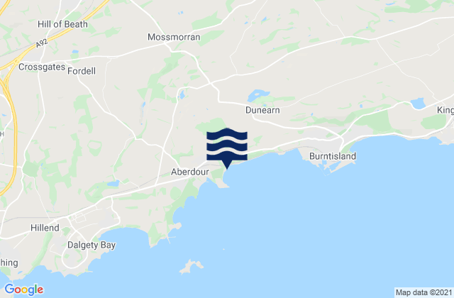 Mapa da tábua de marés em Lochgelly, United Kingdom
