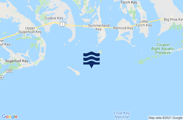 Mapa da tábua de marés em Loggerhead Key East of, United States