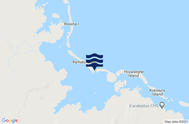 Mapa da tábua de marés em Lolomo Passage, Solomon Islands
