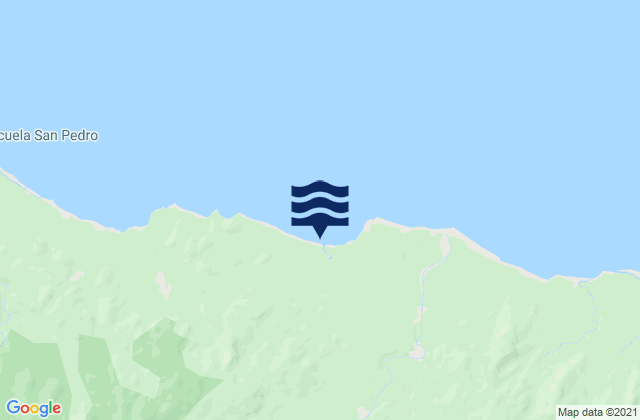 Mapa da tábua de marés em Loma Yuca, Panama