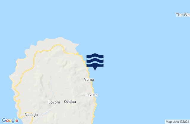 Mapa da tábua de marés em Lomaiviti Province, Fiji