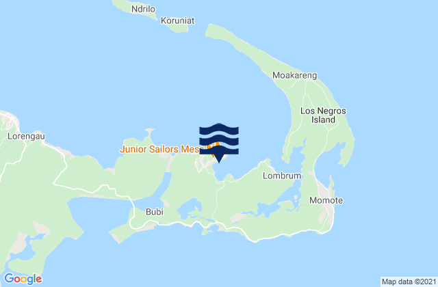 Mapa da tábua de marés em Lombrum Manus Is., Papua New Guinea