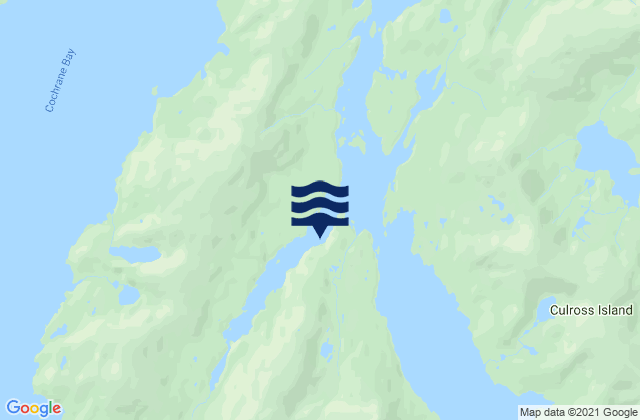 Mapa da tábua de marés em Long Bay Entrance (Culross Passage), United States