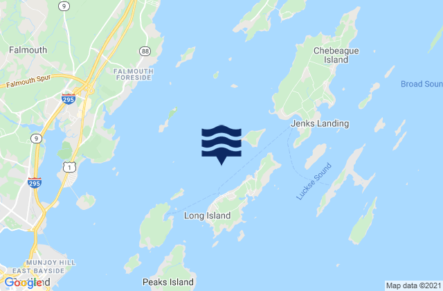 Mapa da tábua de marés em Long Island Mariner Ledge, United States