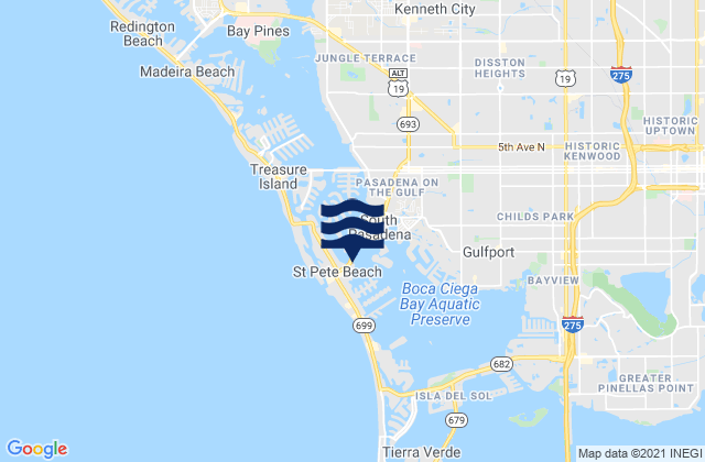 Mapa da tábua de marés em Long Key, United States