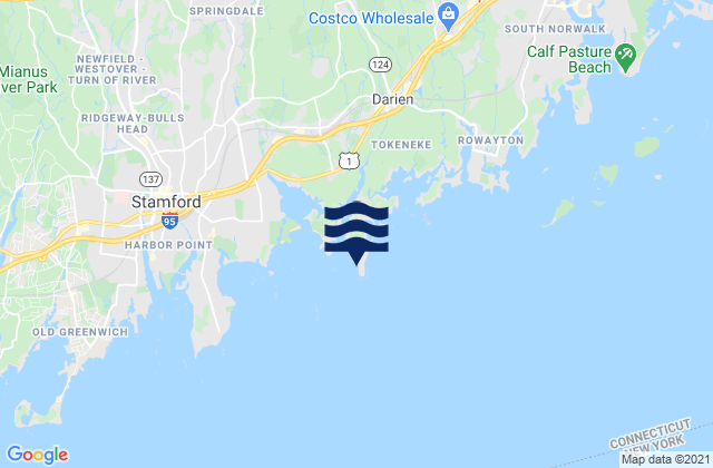 Mapa da tábua de marés em Long Neck Point, United States