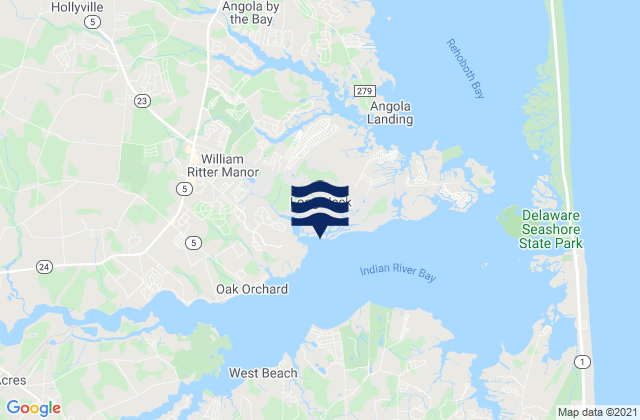 Mapa da tábua de marés em Long Neck, United States