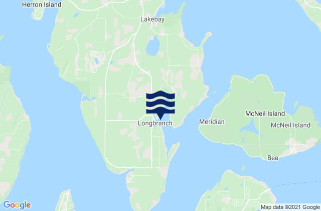 Mapa da tábua de marés em Longbranch (Filucy Bay), United States