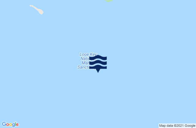 Mapa da tábua de marés em Looe Key, United States