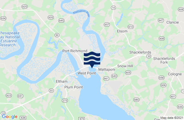 Mapa da tábua de marés em Lord Delaware Bridge 100 yds. S of, United States