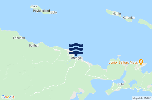 Mapa da tábua de marés em Lorengau, Papua New Guinea