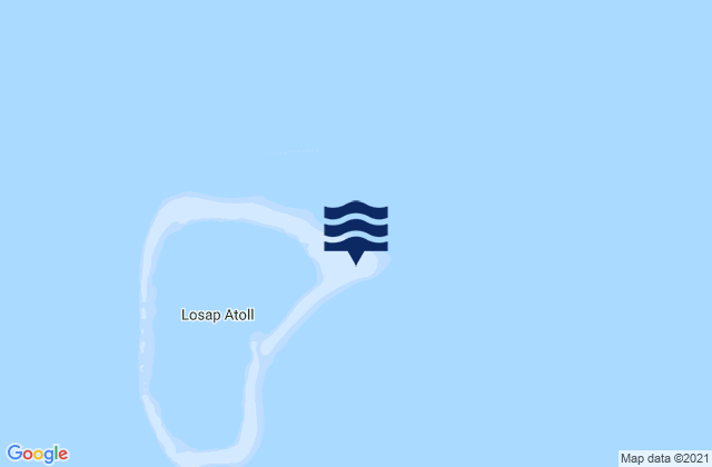 Mapa da tábua de marés em Losap, Micronesia