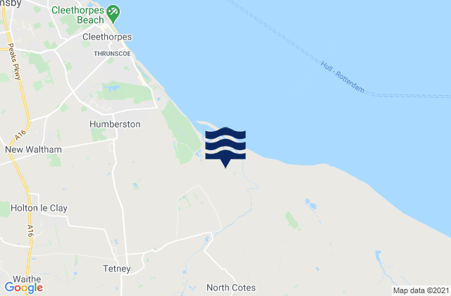 Mapa da tábua de marés em Louth, United Kingdom