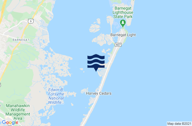 Mapa da tábua de marés em Loveladies Harbor, United States