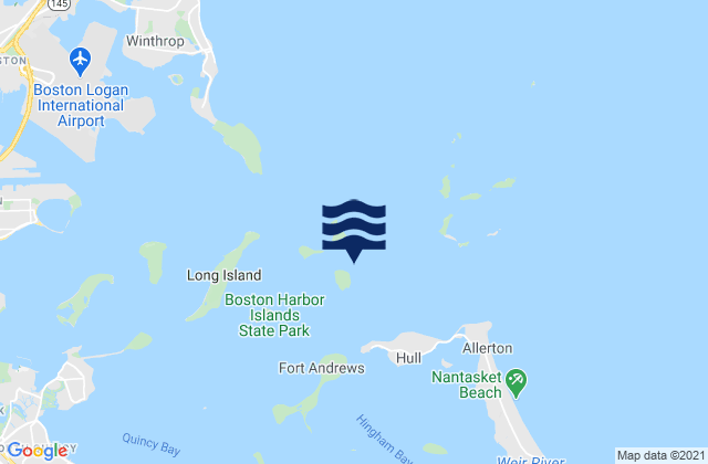 Mapa da tábua de marés em Lovell Island 0.1 n.mi. south of, United States