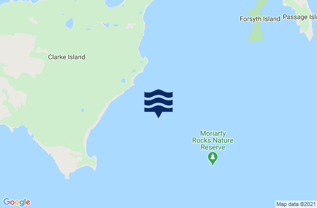 Mapa da tábua de marés em Low Islets, Australia