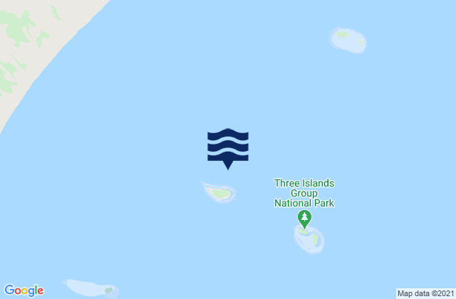 Mapa da tábua de marés em Low Wooded Island, Australia