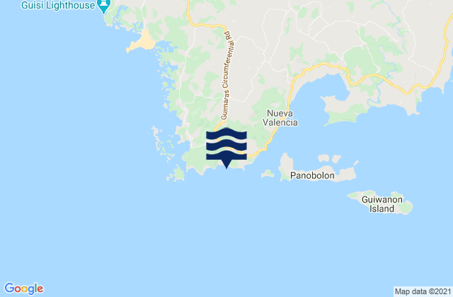 Mapa da tábua de marés em Lugmayan Point (Guimaras Island), Philippines