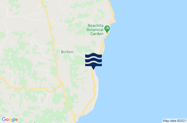 Mapa da tábua de marés em Lugo, Philippines