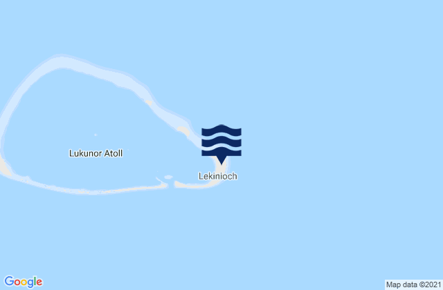 Mapa da tábua de marés em Lukunor, Micronesia
