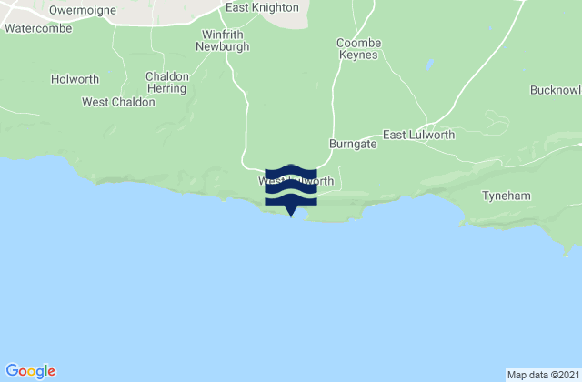 Mapa da tábua de marés em Lulworth Cove, United Kingdom
