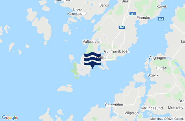 Mapa da tábua de marés em Lysekil, Sweden