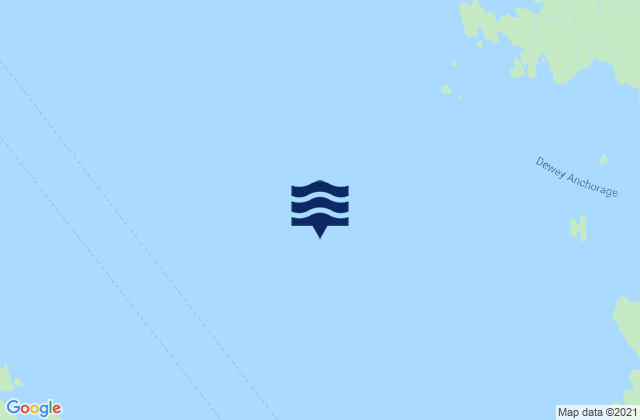 Mapa da tábua de marés em Mabel Island 3 miles west from, United States