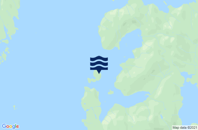 Mapa da tábua de marés em Mabel Island, United States