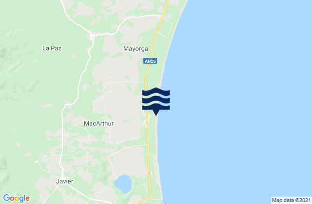 Mapa da tábua de marés em MacArthur, Philippines