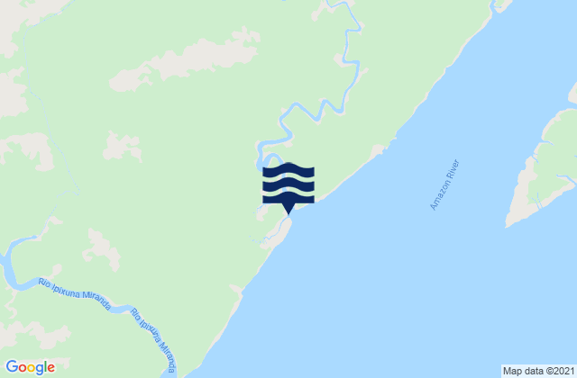 Mapa da tábua de marés em Macapá, Brazil