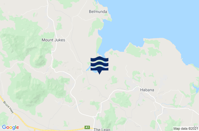 Mapa da tábua de marés em Mackay, Australia