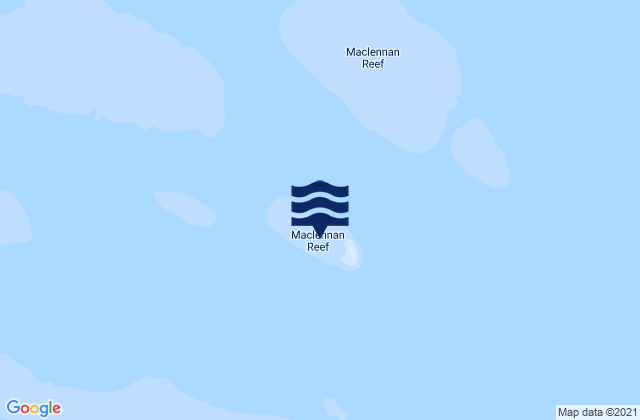 Mapa da tábua de marés em Maclennan Cay, Australia