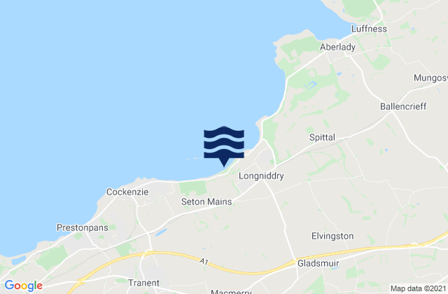 Mapa da tábua de marés em Macmerry, United Kingdom