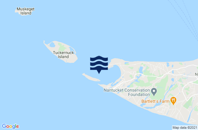 Mapa da tábua de marés em Madaket Harbor, United States
