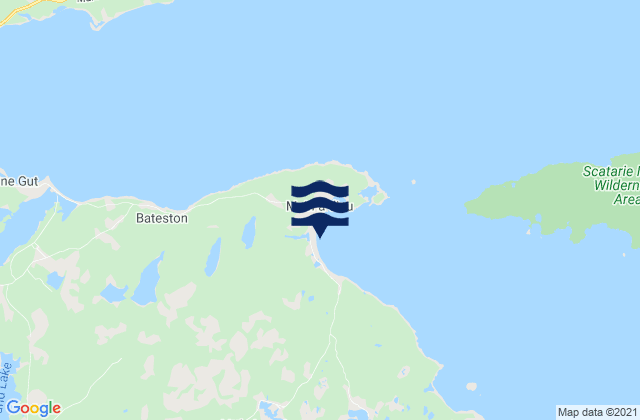 Mapa da tábua de marés em Main-à-Dieu Shore, Canada