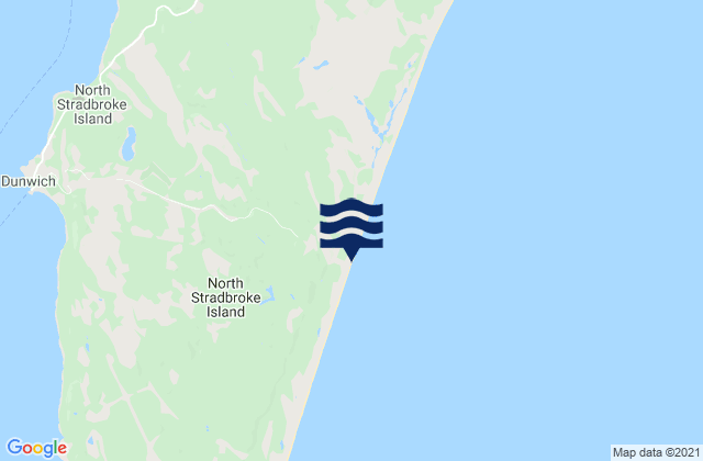 Mapa da tábua de marés em Main Beach - North Stradbroke Island, Australia