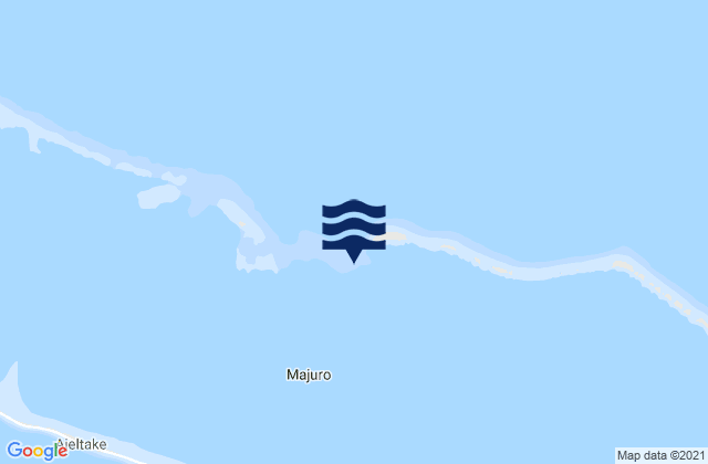 Mapa da tábua de marés em Majuro Atoll, Marshall Islands