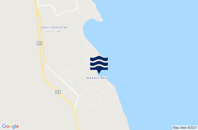 Mapa da tábua de marés em Makadi Bay, Egypt