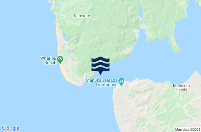 Mapa da tábua de marés em Makaka Bay, New Zealand