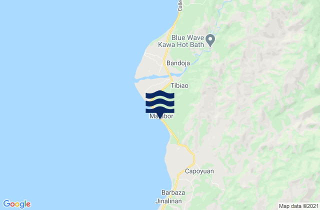 Mapa da tábua de marés em Malabor, Philippines