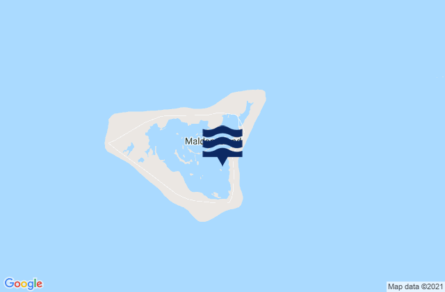 Mapa da tábua de marés em Malden, Kiribati