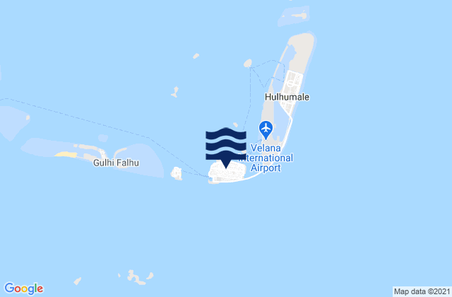 Mapa da tábua de marés em Male, Maldives