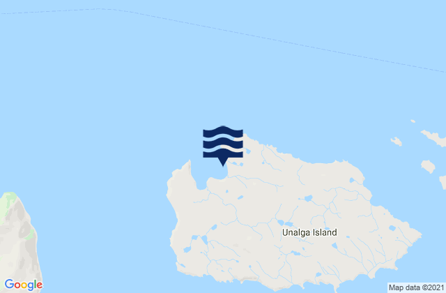 Mapa da tábua de marés em Malga Bay Unalga Island, United States