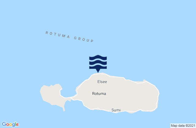 Mapa da tábua de marés em Malhaha, Fiji