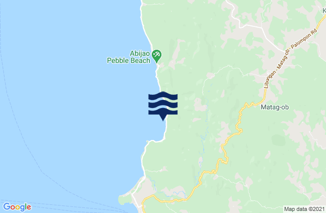 Mapa da tábua de marés em Malilinao, Philippines