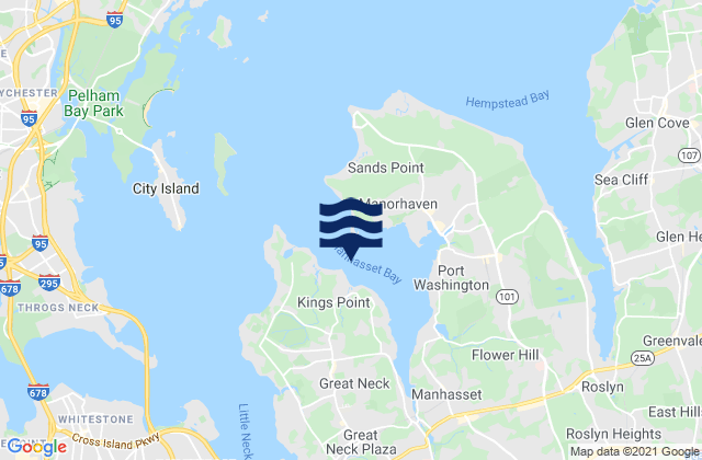 Mapa da tábua de marés em Manhasset Bay entrance, United States