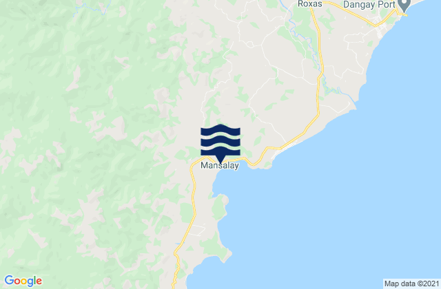 Mapa da tábua de marés em Mansalay, Philippines