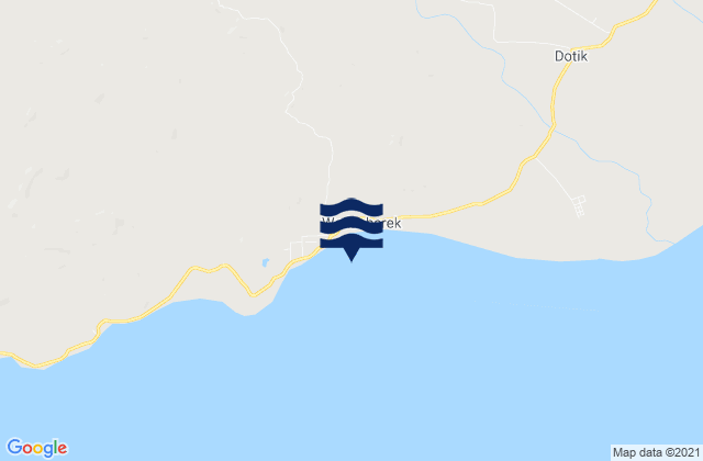 Mapa da tábua de marés em Manufahi, Timor Leste
