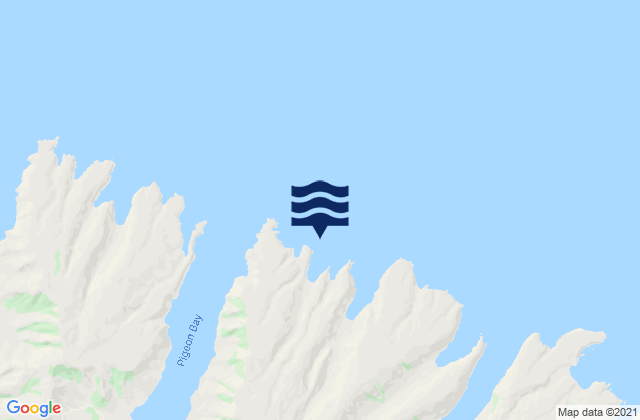 Mapa da tábua de marés em Manuka Bay, New Zealand